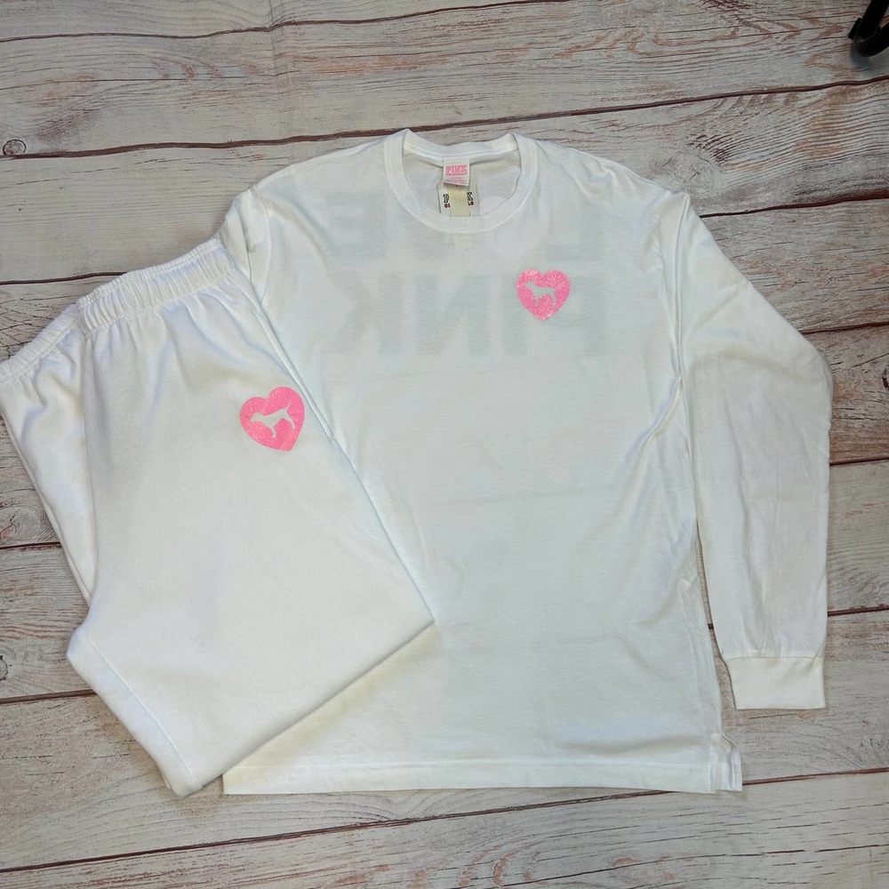 VS PINK Retired Originals Set Campus Tee & Campus Pants M
